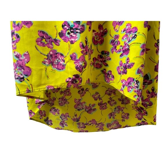 Daisy Fuentes High Low Floral Flowers Print Pattern Spring Sleeveless Dress NWT - Picture 8 of 16